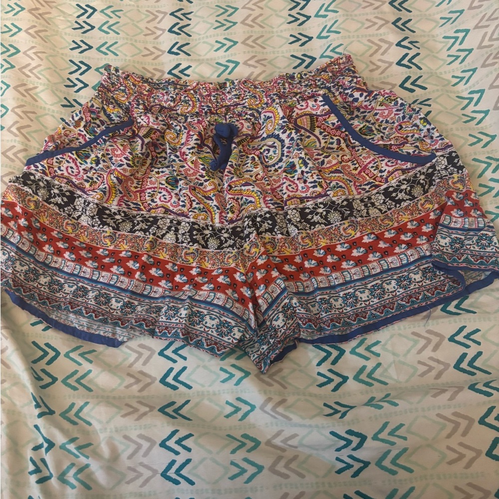 Xhilaration Multicolor Paisley High Waist Shorts